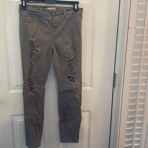 Cello Beige Jeans with Button Detail Size 15 Distressed Jeans